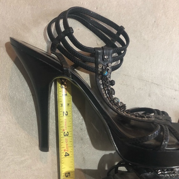 Black Guess Strappy Sandals/Heels - Picture 9 of 9